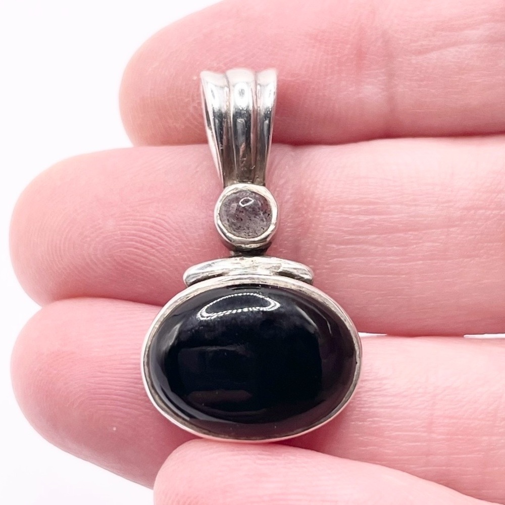 Black Onyx 925 Sterling Silver Pendant